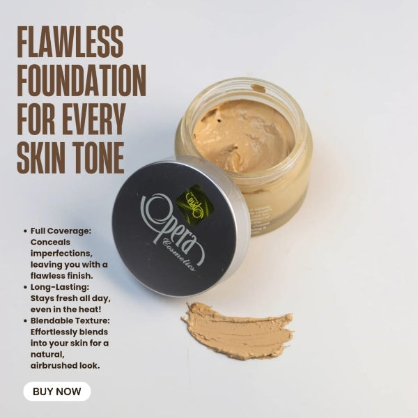 Opera Cover Glow Matte HD Foundation Complete Coverage (Faire)